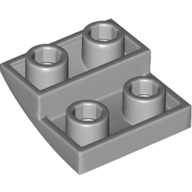 Lego destička 2x2 půl oblouku zakulacená hladká invertovaná, světle modro šedá (6185676)